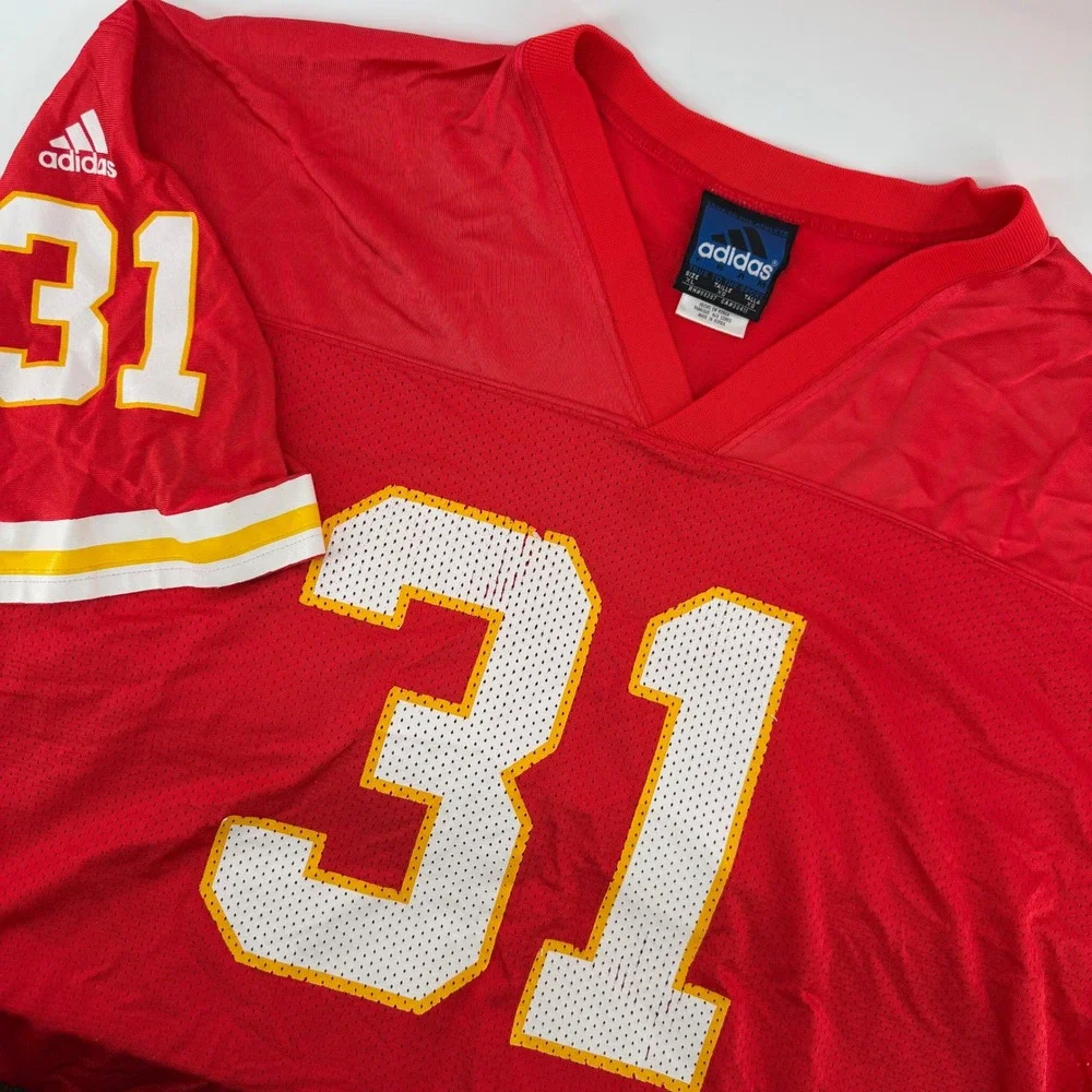 Vintage Adidas Priest Holmes Kansas City Chiefs‎ Jersey Mens XL Red Football KC